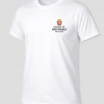 Camiseta Escolar Gola Branca