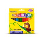 Giz de Cera Grosso 12 Cores Acrilex