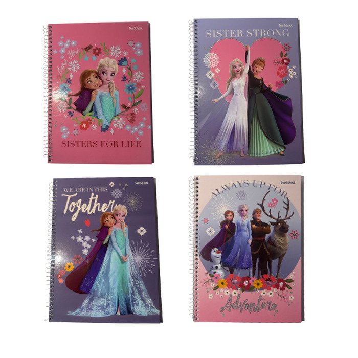 c512bb0bc93cf62ec339ea5fee0be616-2.jpg Caderno Universitário Frozen 80 Folhas - StarSchool - Imagem 1
