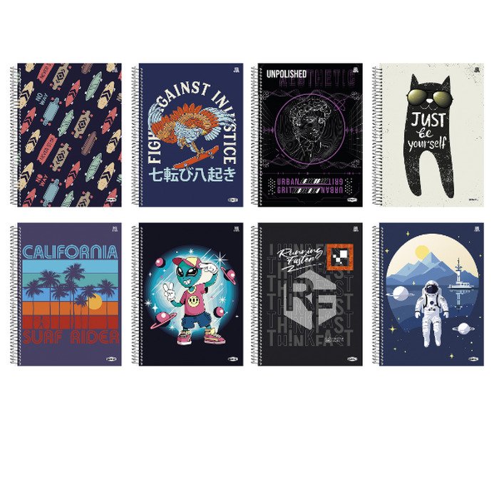 e586a74d1b562112d51c82080557191a-1.jpg Caderno Universtario 80 Folhas BomD Masculino - Imagem 1