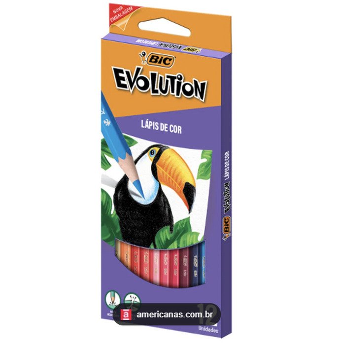e8721545a065eb37cb02f2cf778cf931.jpg Lápis de Cor 12 Cores Bic - Imagem 1